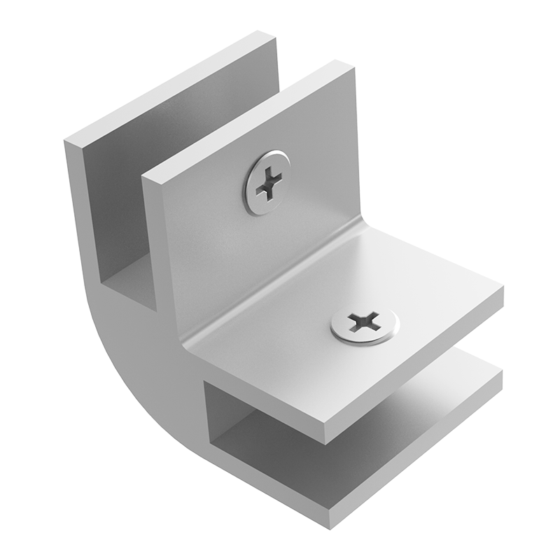 Conector para vidrio "L" Herralum