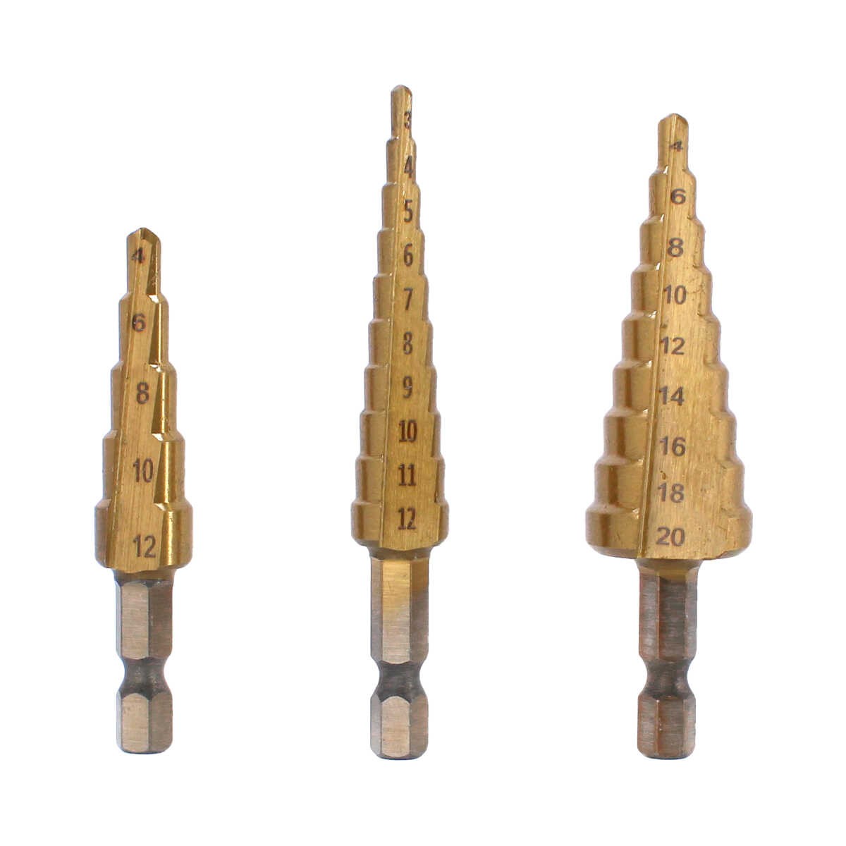 kit de 3 brocas escalonadas MT-006 RORK