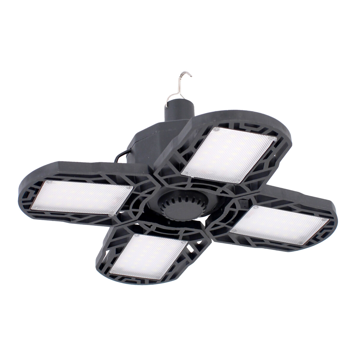 Lámpara solar recargable de emergencia tipo ventilador con 4 paneles 5 W 10730 Adir