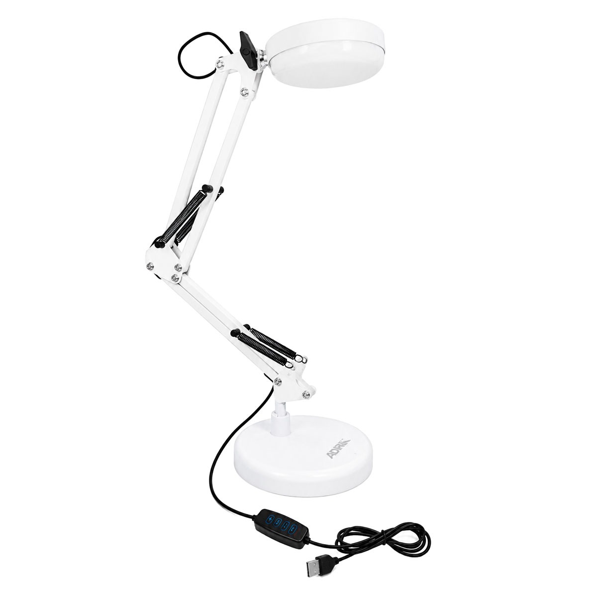 Luminario LED 7W de escritorio 2 en 1 USB Blanco Mate 10774 Adir