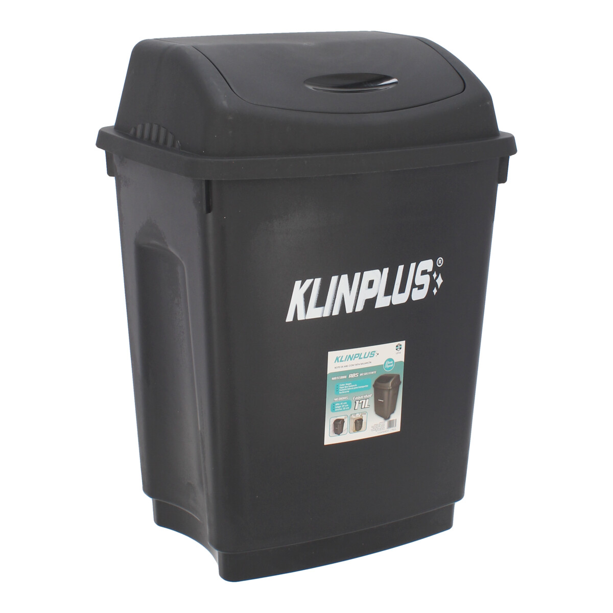Bote de ABS con tapa balancín 17 litros 12910 KLINPLUS 