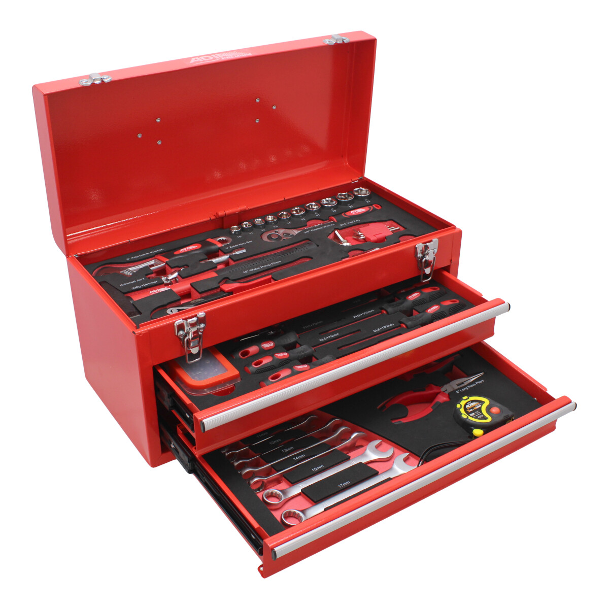 Caja metálica de herramientas 88 piezas 15454 Adir