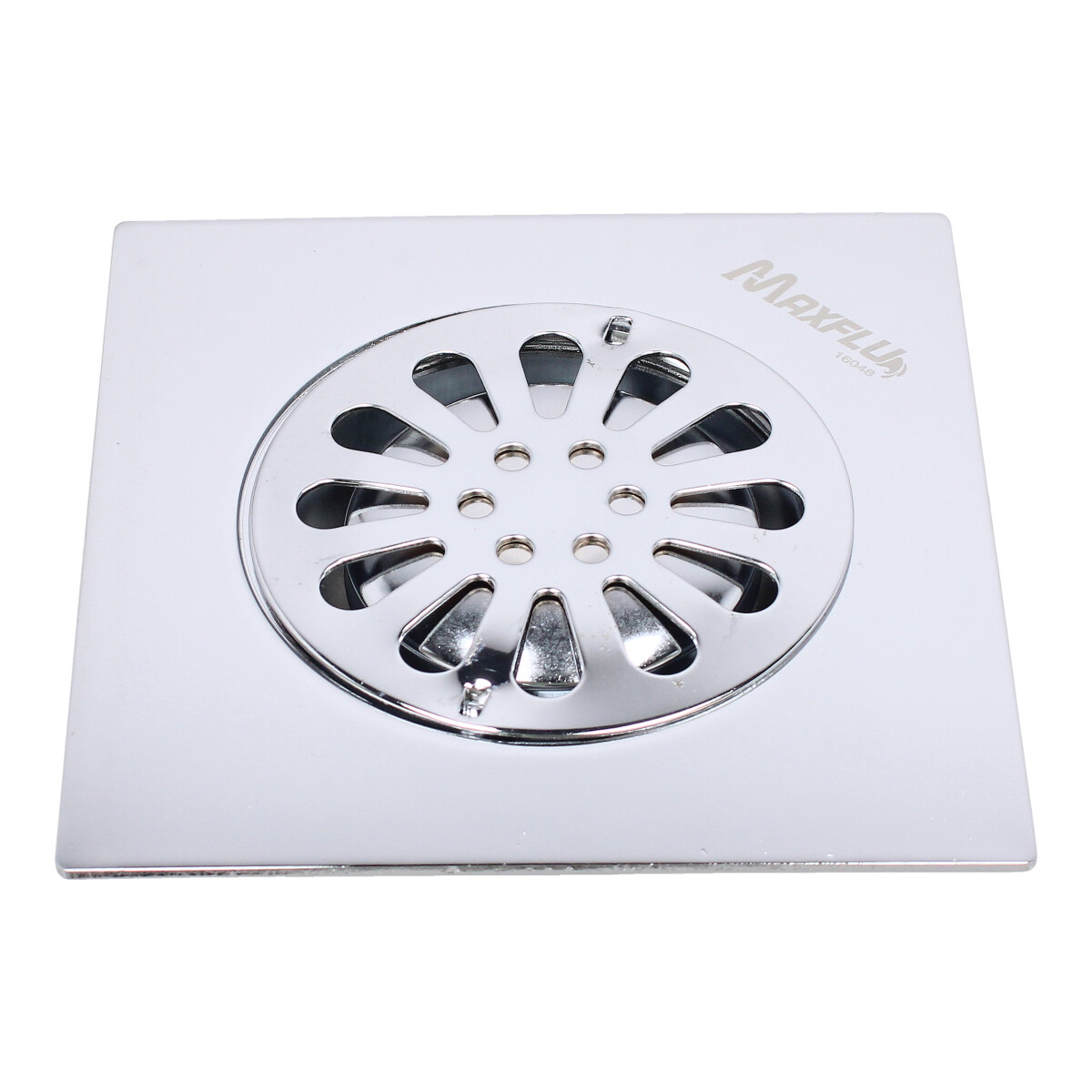 Resumidero cuadrado de acero inoxidable cromo 6"x 6" 16048 Maxflu