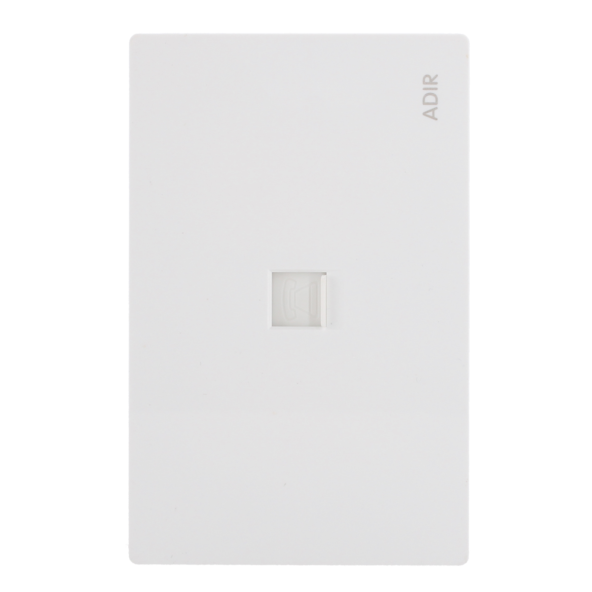 Placa con conector para teléfono blanca Línea Cantabria Flat 18019 Adir