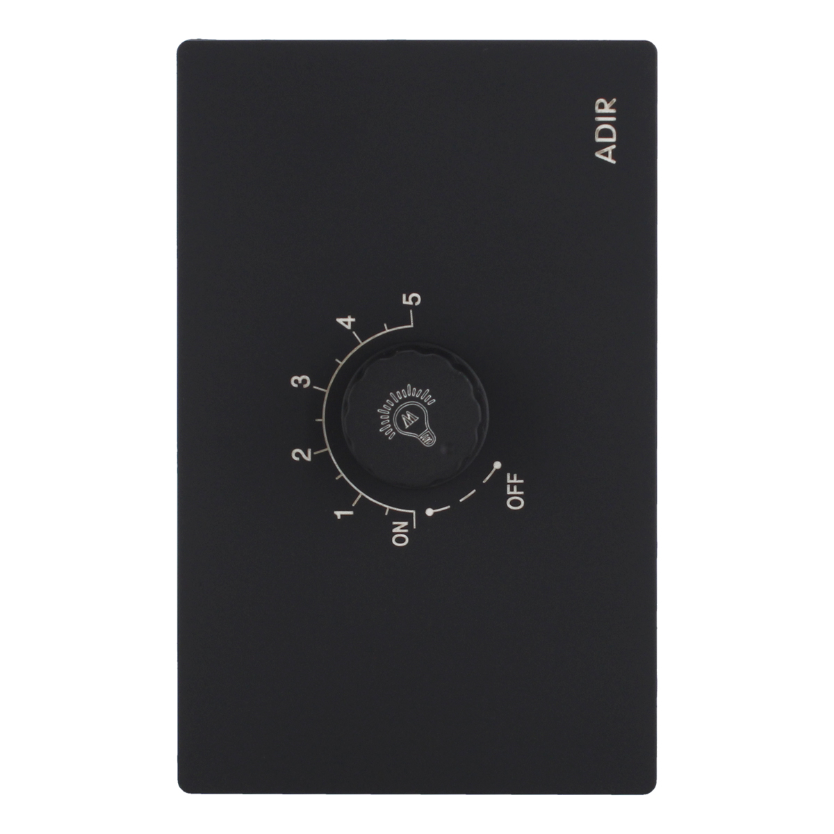 Placa con Dimmer negro mate Línea Cantabria Flat 18035 Adir 