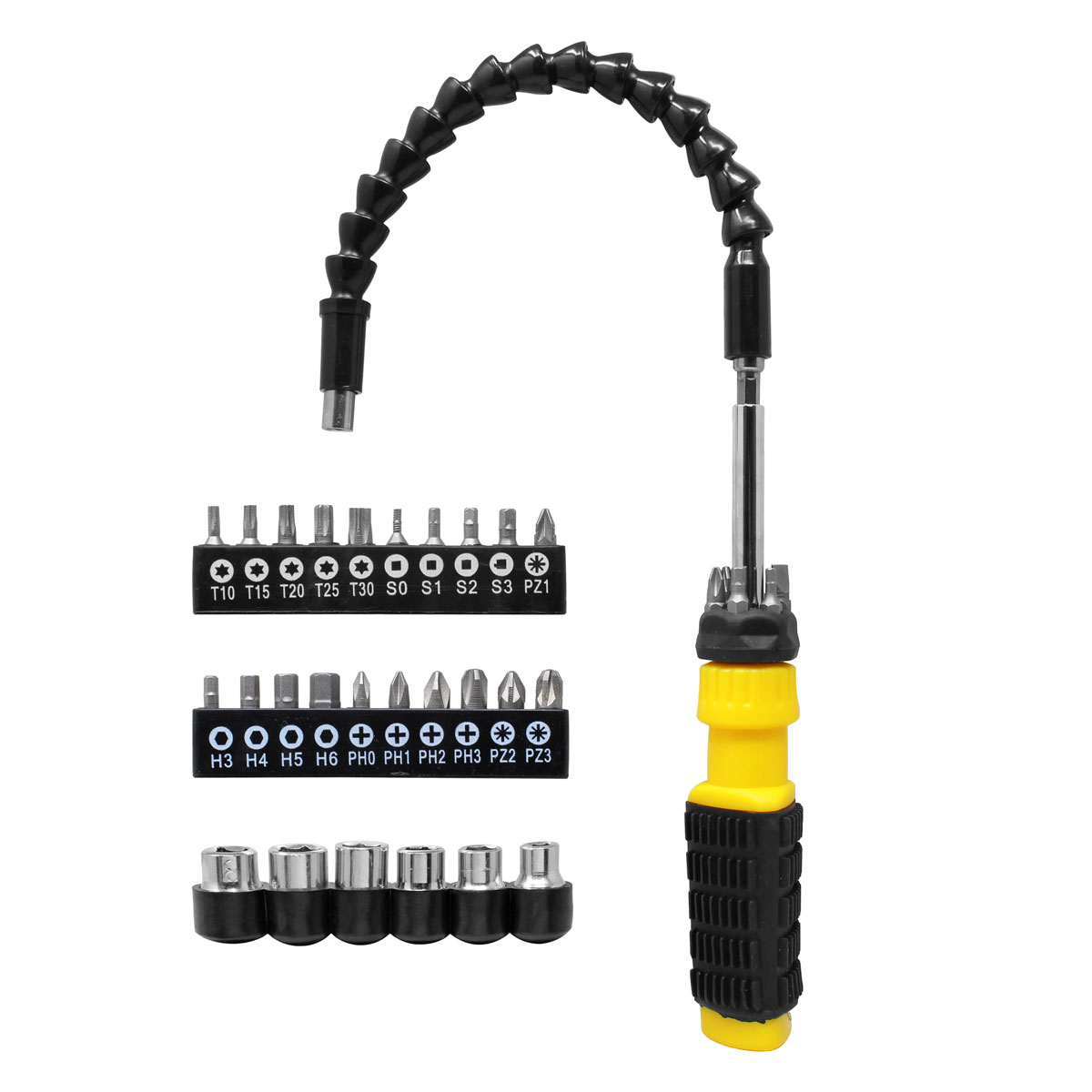 Kit de destornillador con extensión flexible 40 piezas 3222 Tulplus