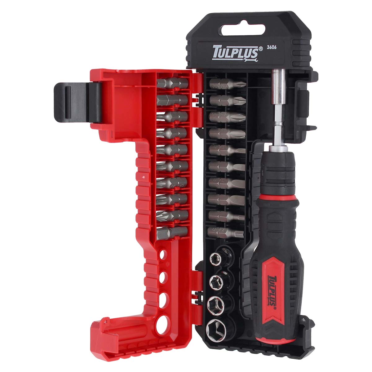 Kit de desarmadores, extensión y dados 26 piezas 3606 Tulplus