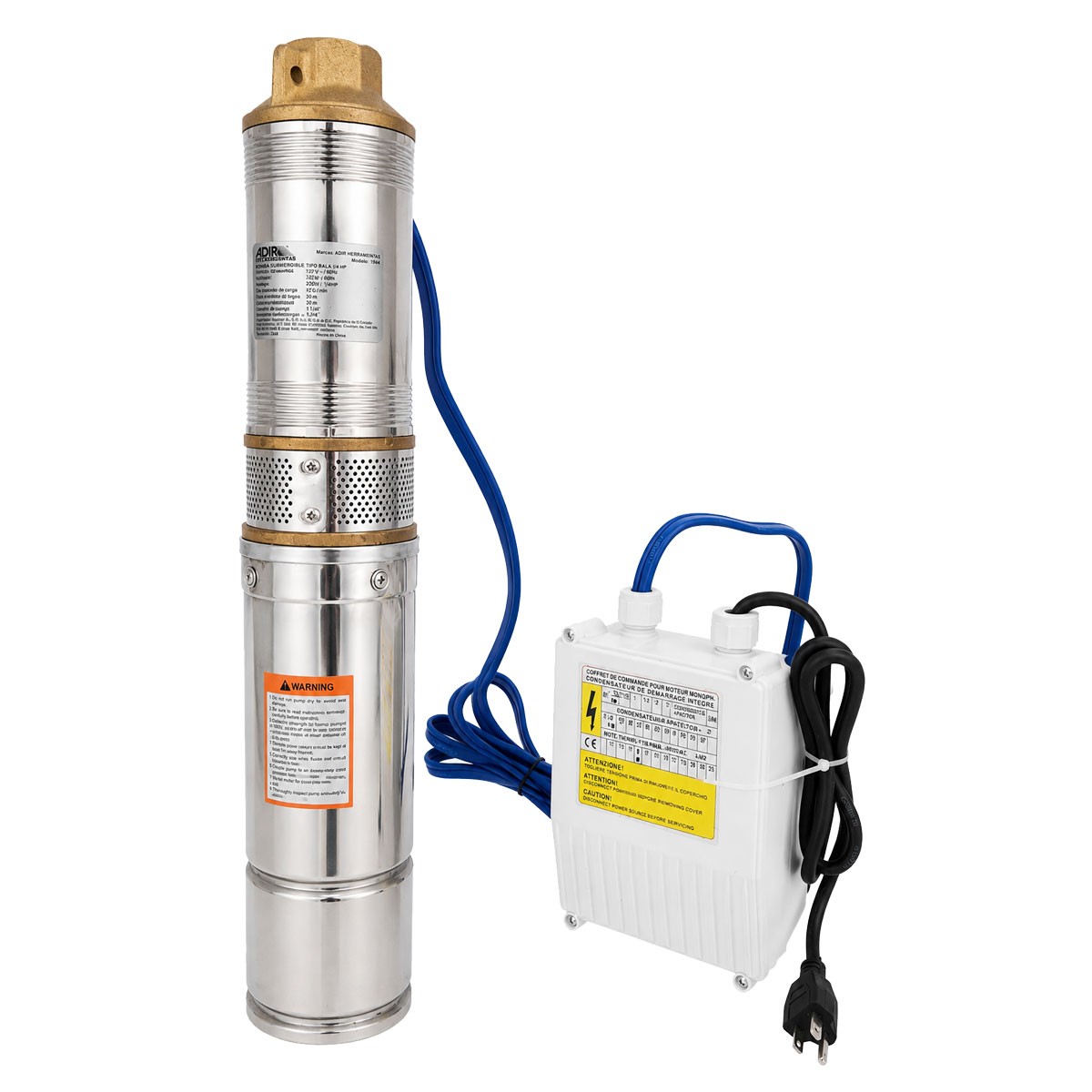 Bomba sumergible tipo bala 1/4 HP 9246 Adir