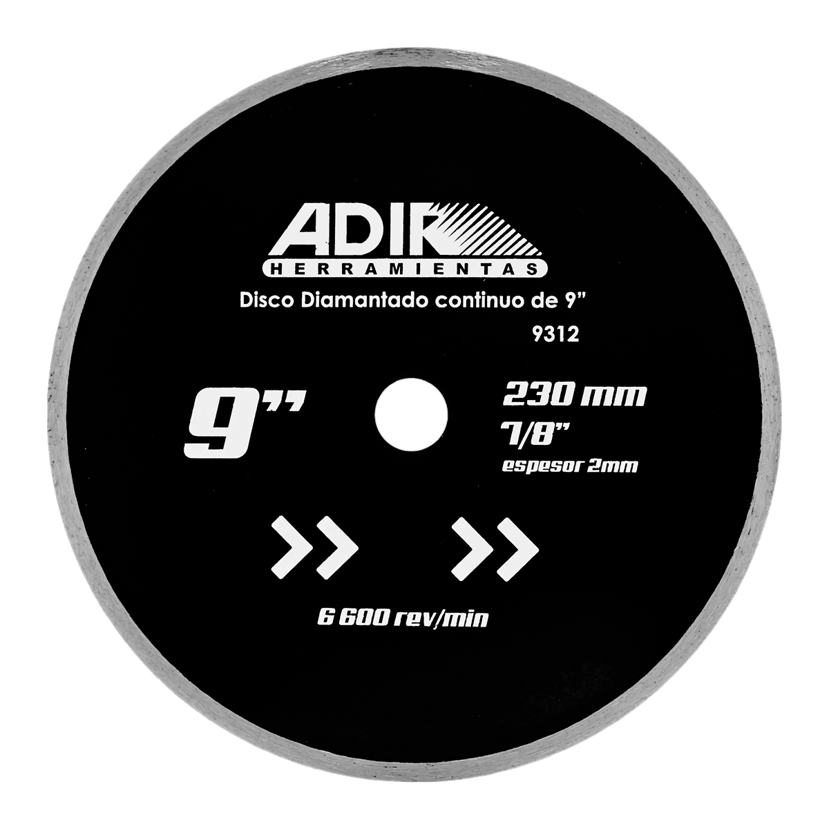 Disco diamantado continuo de 9" 9312 Adir