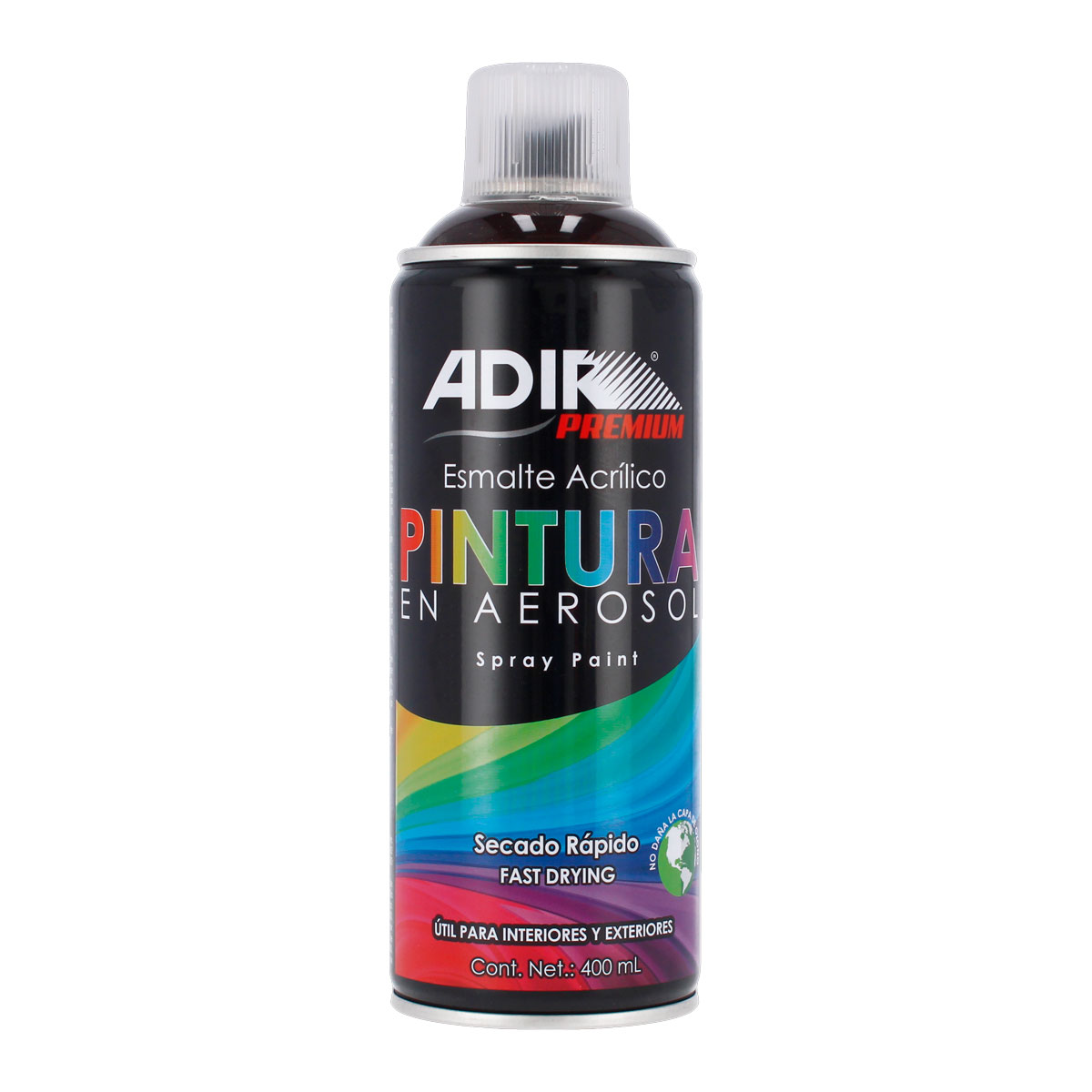 Pintura acrílica en aerosol  Negro mate 400 ml 9496-07 Adir