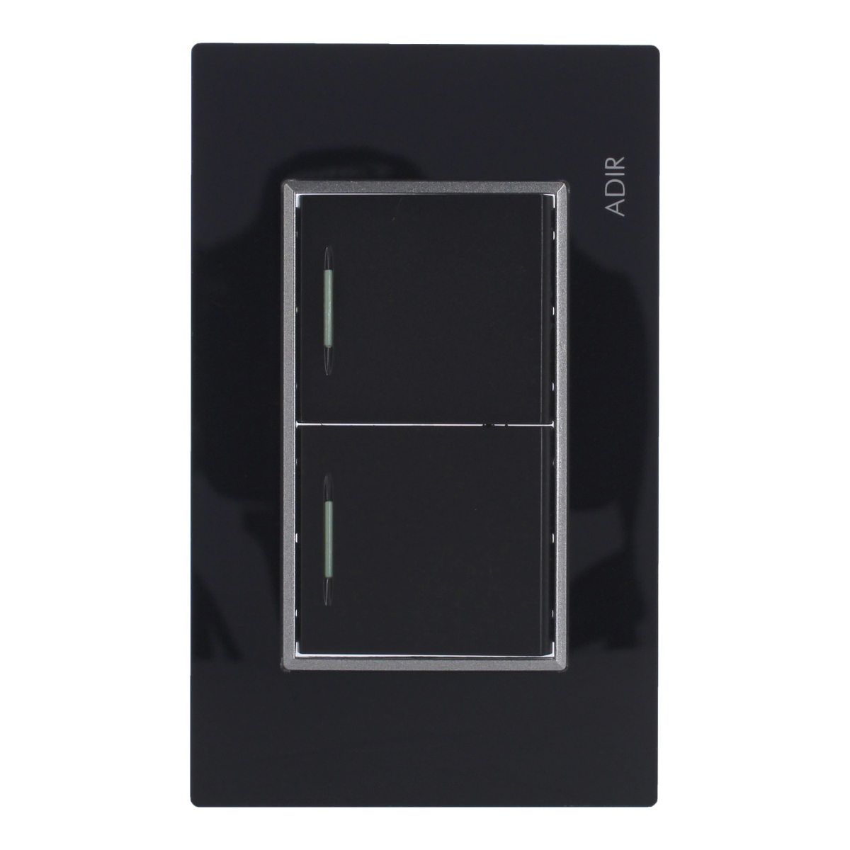 Placa con 2 apagadores sencillos Tiffany Cristal 9783 Adir
