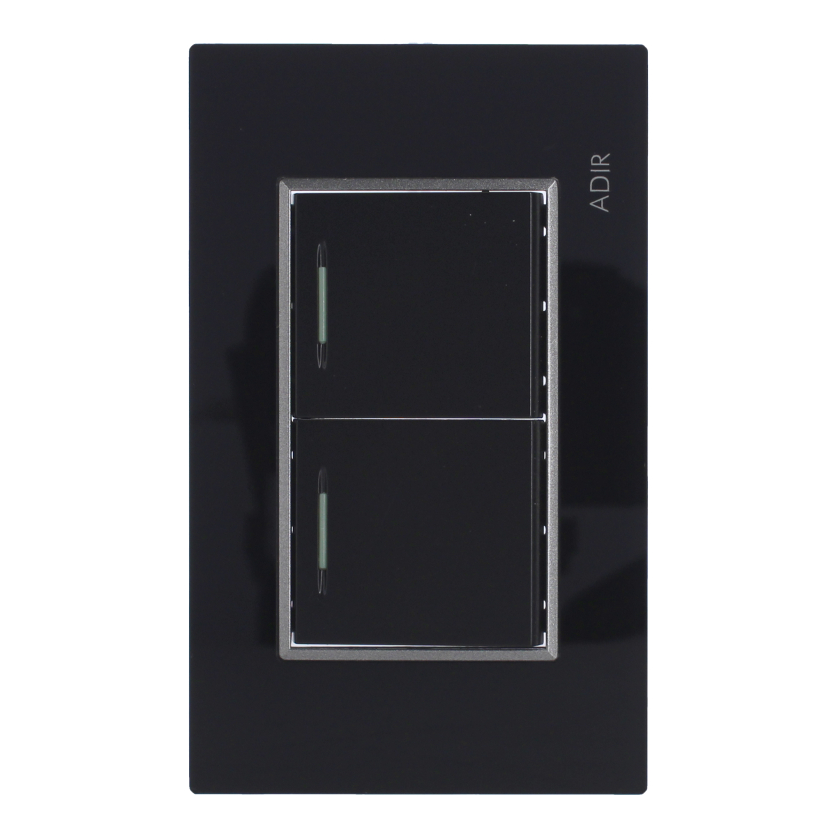 Placa con 2 apagadores de escalera Tiffany Cristal 9784 Adir