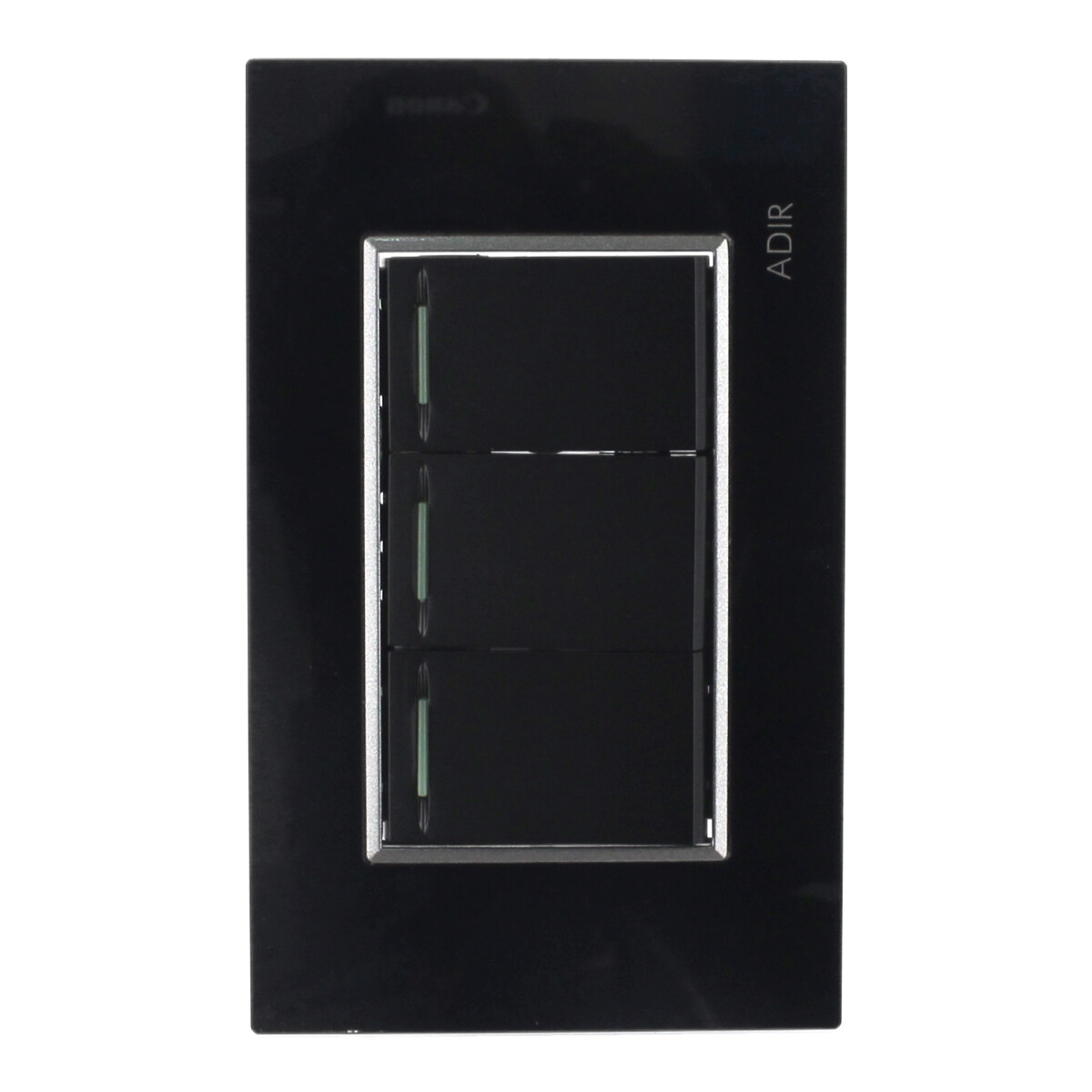 Placa con 3 apagadores secillos Tiffany Cristal 9785 Adir