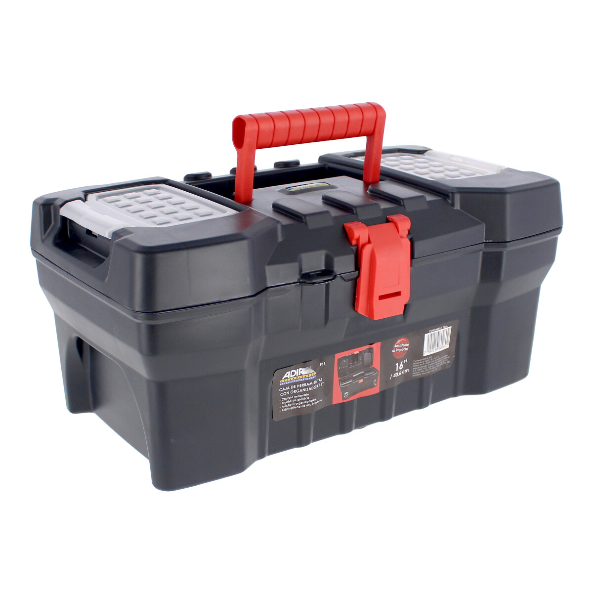 Caja de herramienta de 16" con organizador 981 Adir
