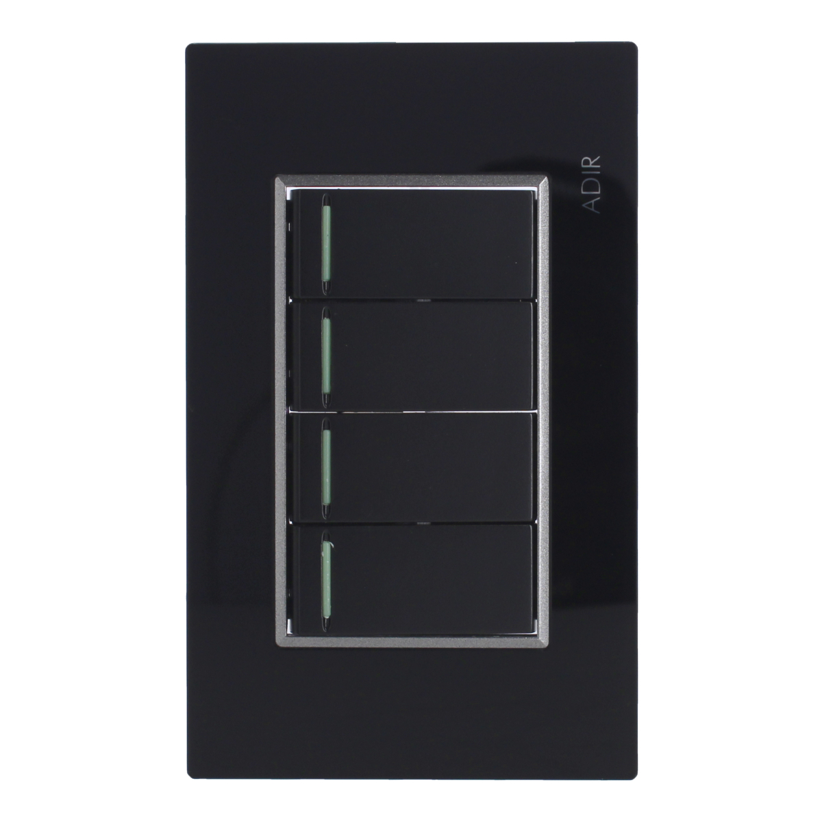 Placa con 4 apagadores de escalera Tiffany Cristal 9883 Adir