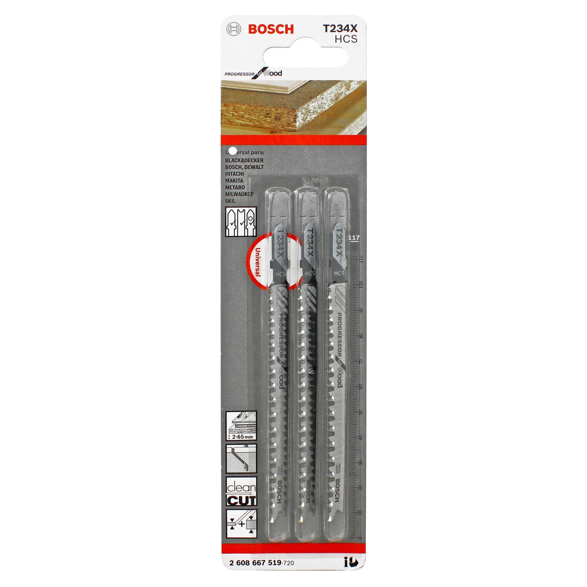 Seguetas para madera 3 piezas T234X 2 608 667 519 Bosch