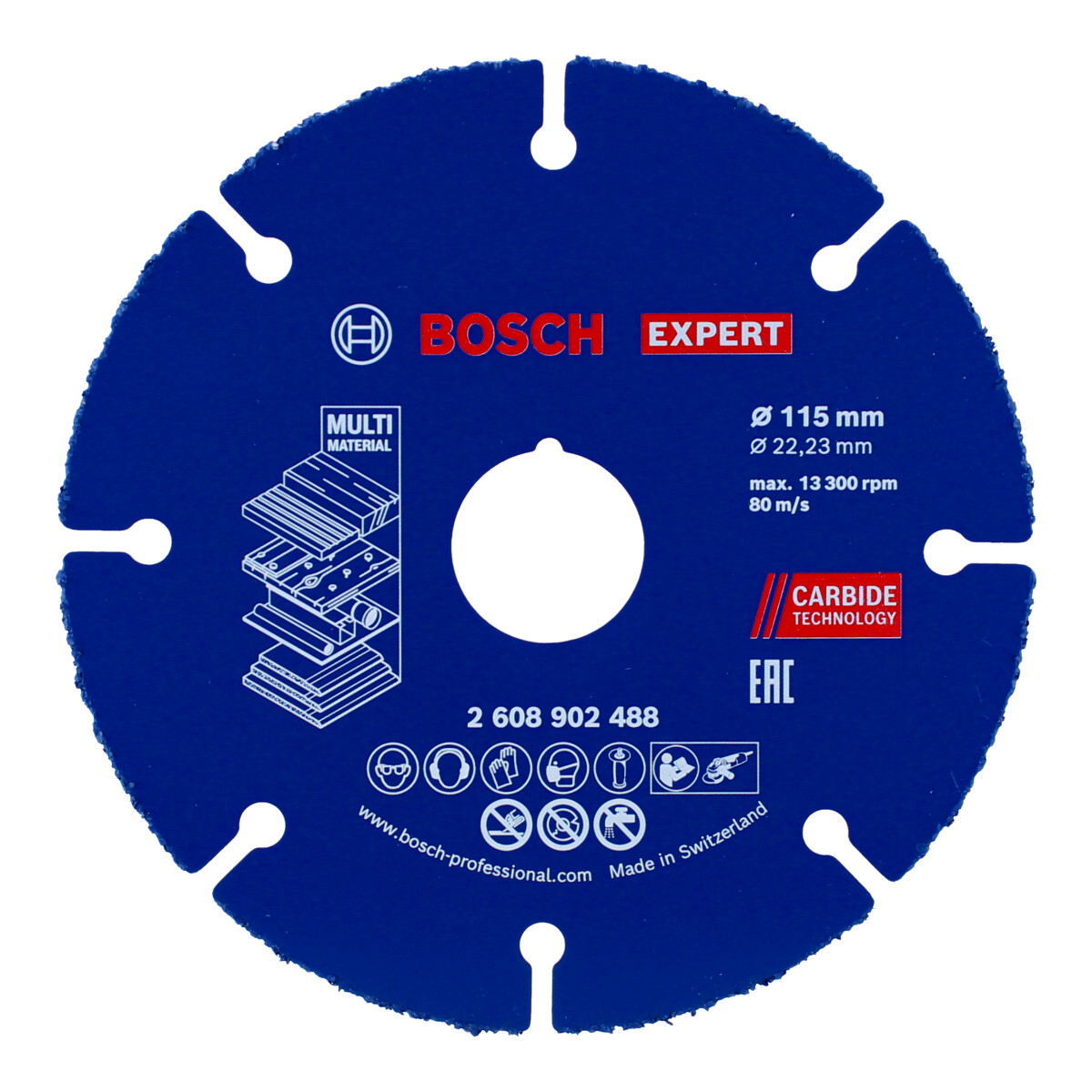 Disco de corte 4-1/2” expert carbide multi wheel x-lock Bosch