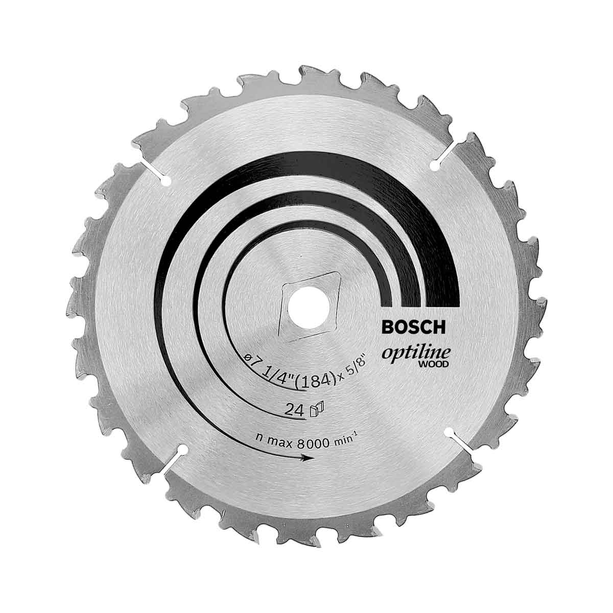Disco sierra 24 dientes Optiline Wood 7-1/4" 2 608 640 846 Bosch