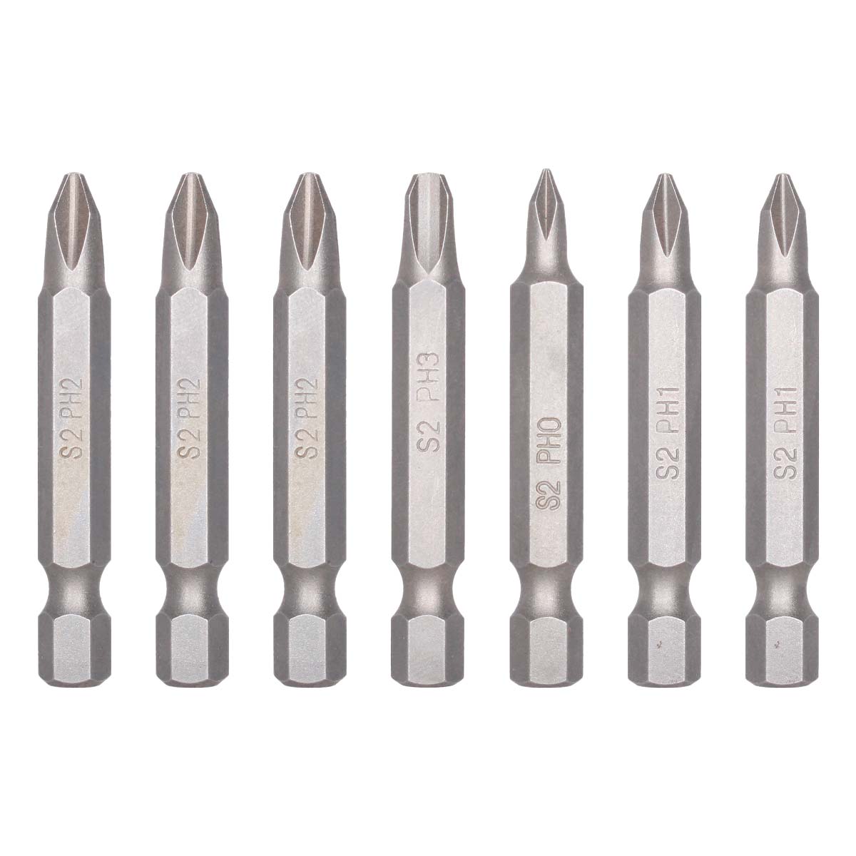 Juego de 7 puntas Phillips combinadas largo 50 mm 7PDPHCOMB50 Bellota
