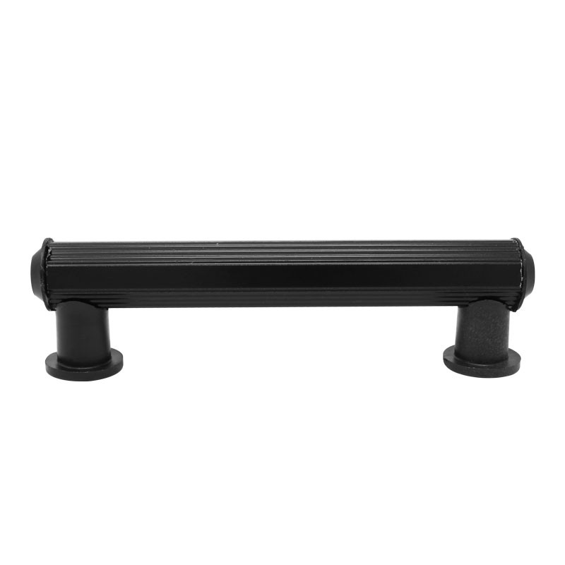Jaladera mixta de aluminio tubular color Negro