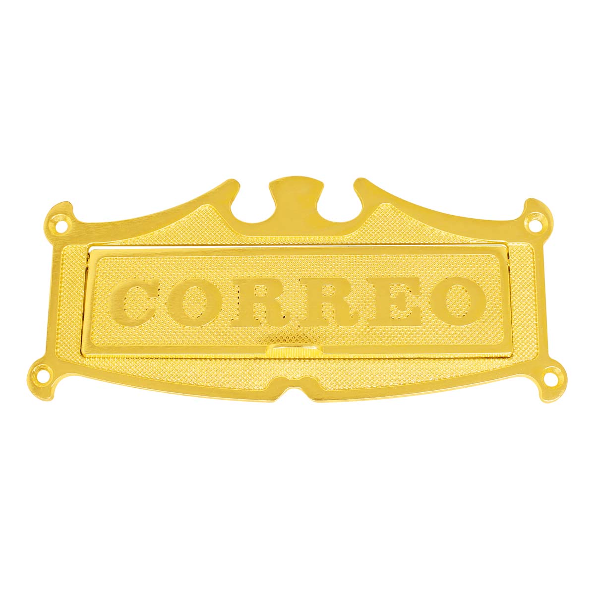 Placa buzón clásico chico latón brillante HE-820-03 Arte Fino