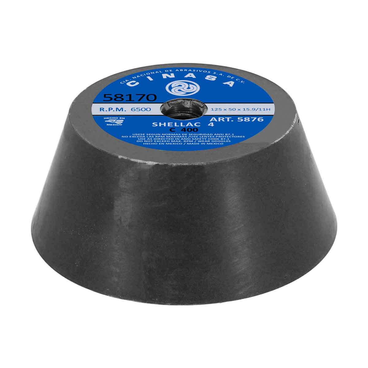 Rueda tipo copa para pisos 5" C400 Shellac 4 5876 Cinasa
