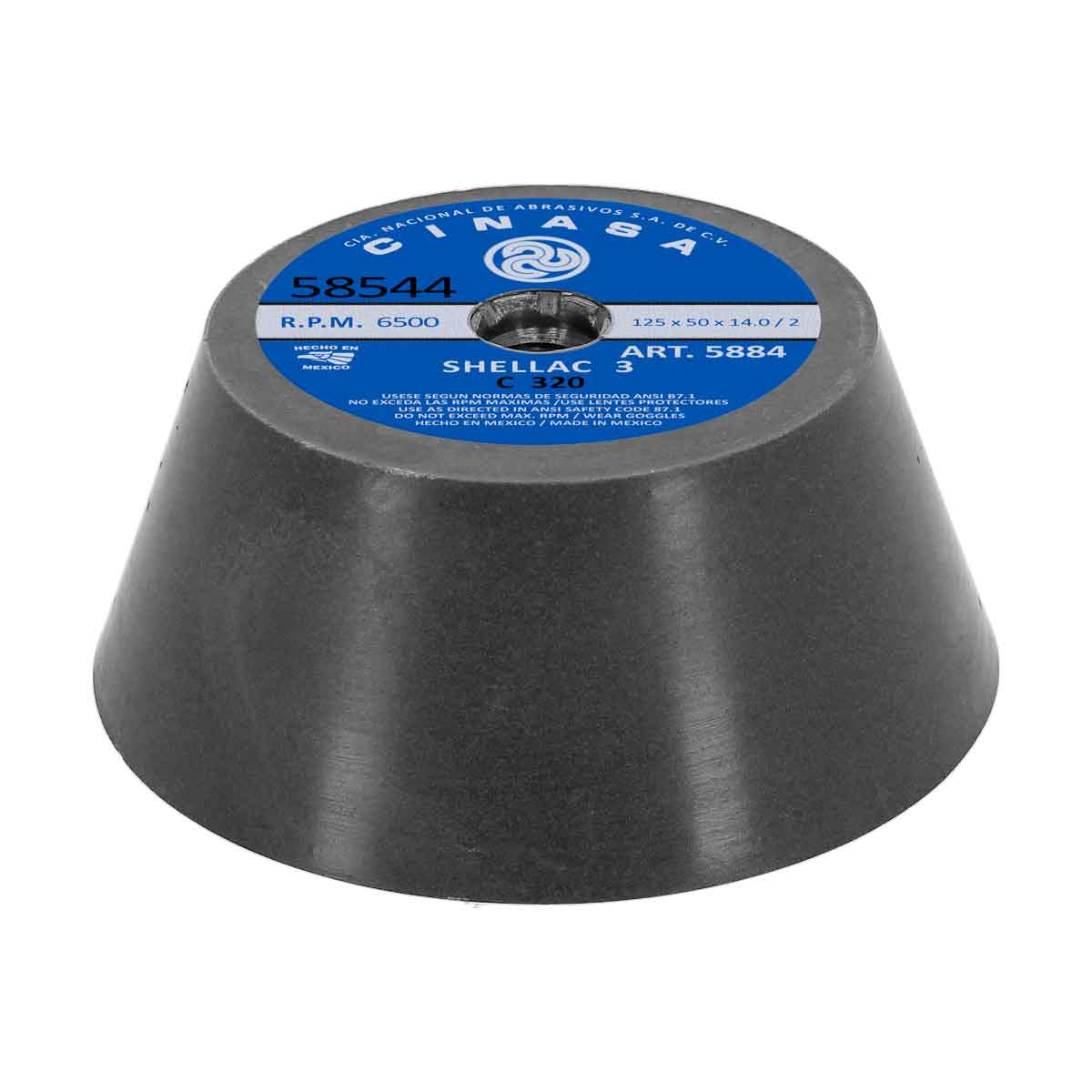 Rueda tipo copa para pisos 5" C320 Shellac 3 5884 Cinasa