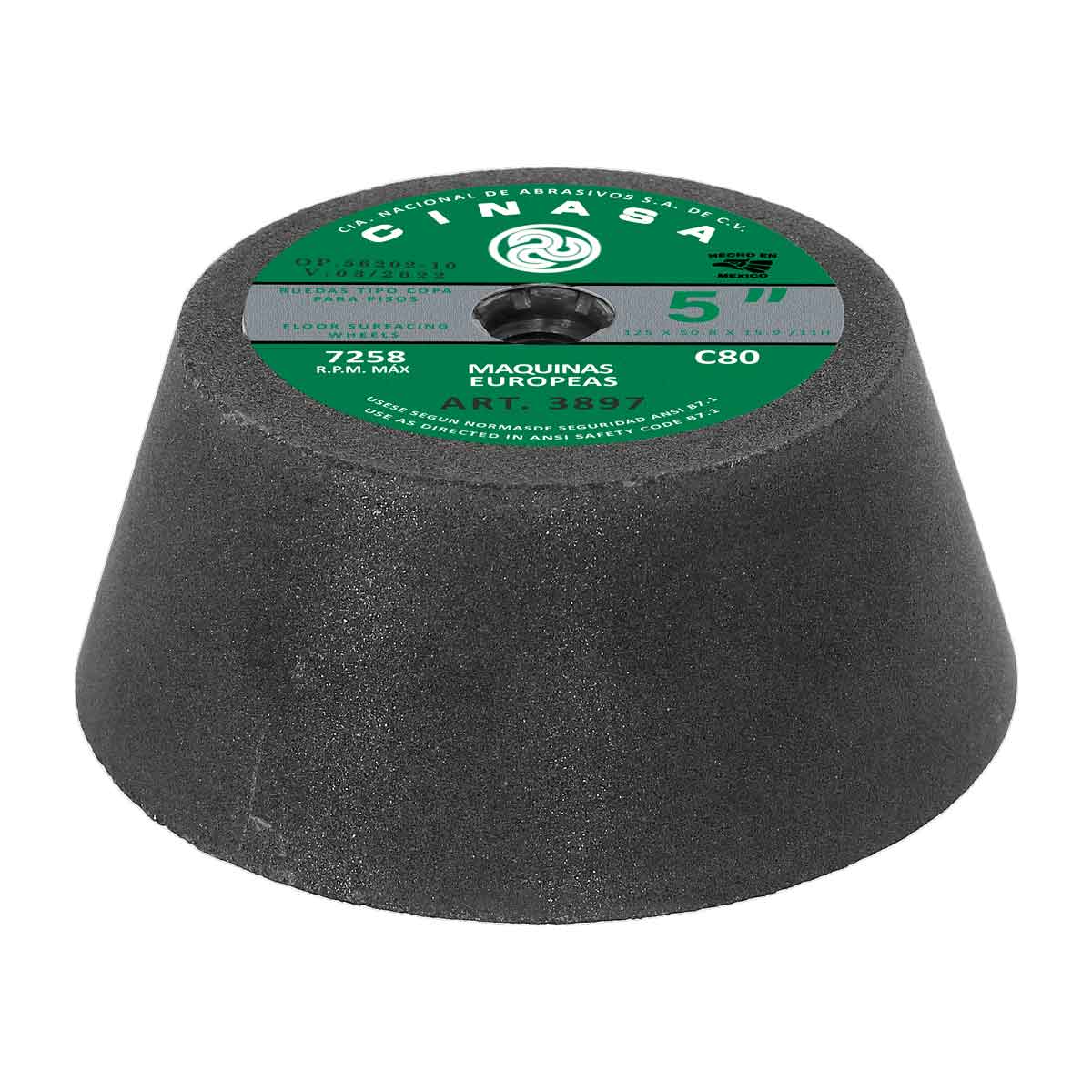 Rueda tipo copa para pisos 5" C 80 máquinas americanas 3897 Cinasa