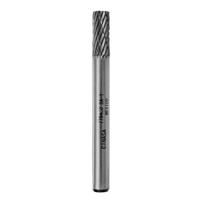 Lima rotativa cilíndrica forma "A" sin corte frontal 1/4" x 5/8" x 1/4" 776460 Cinasa