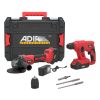 Kit inalámbrico de rotomartillo SDS PLUS y esmeriladora 21 V 13454 Adir