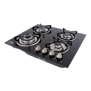 Parrilla de gas empotrable de 4 quemadores vidrio templado 10577 Adir