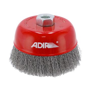 Carda de copa alambre ondulado fino 5" 10671 Adir