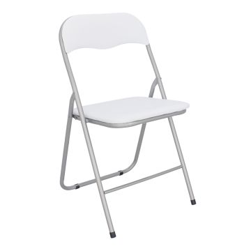 Silla plegable acojinada color blanco 12152 Deco Hogar