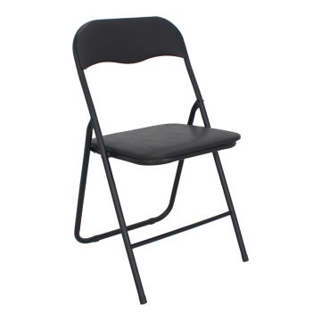 Silla plegable acojinada color negro 12153 Deco Hogar