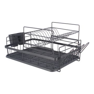 Escurridor para trastes con 2 niveles para 12 platos 12305 DECO HOGAR
