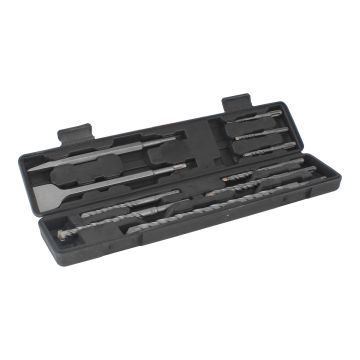 Juego de brocas y cinceles SDS PLUS 10 piezas 12564 Adir