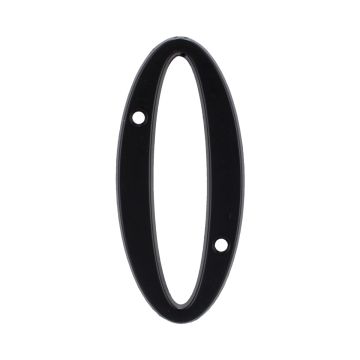 Número "0" de latón sólido 4" Negro 13656 Adir