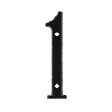 Número "1" de latón sólido 4" Negro 13657 Adir