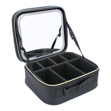 Estuche mediano para maquillaje con luz LED y espejo desplegable 14446 Mavrik