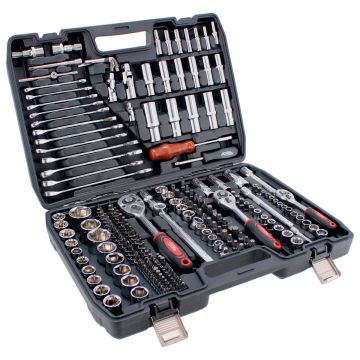 Juego de herramientas mecánicas Autoclé con 216 piezas mandos 1/4", 3/8" y 1/2" 15225 Adir