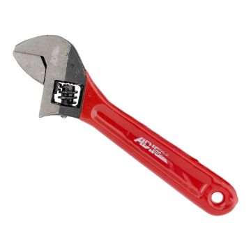 Llave ajustable (perico) pavonada con mango de vinil 6" 15424 Adir