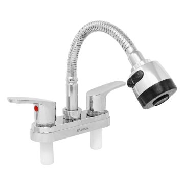 Mezcladora 4" para lavabo cuello flexible 16030 Maxflu