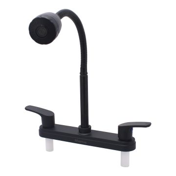 Mezcladora 8" para fregadero cuello flexible negro 16039 Maxflu