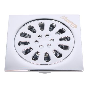 Resumidero cuadrado de acero inoxidable cromo 4" x 4" 16046 Maxflu