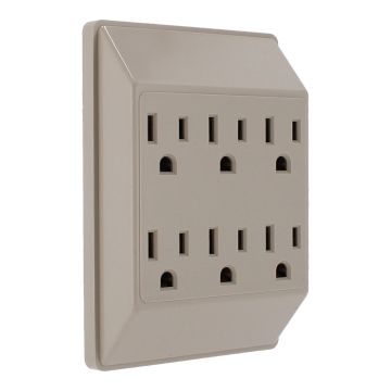 Multicontacto de pared 6 contactos 1753 Adir