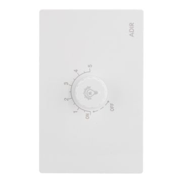 Placa con Dimmer blanca Línea Cantabria Flat 18013 Adir