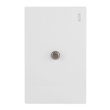 Placa con conector para televisor blanca Línea Cantabria Flat 18018 Adir