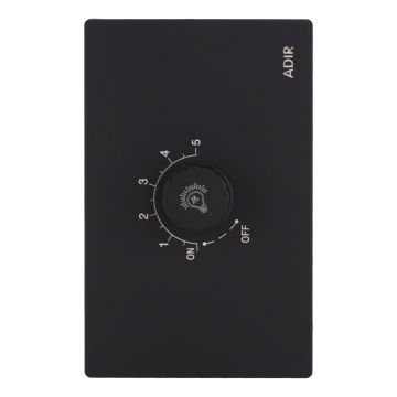 Placa con Dimmer negro mate Línea Cantabria Flat 18035 Adir 