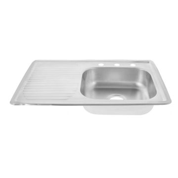 Tarja empotrar 80 x 50 cm escurridor izquierdo 2103 Maxflu