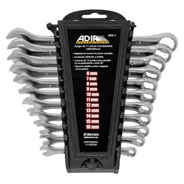 Llaves combinadas milimétricas 11 piezas 255-J Adir 